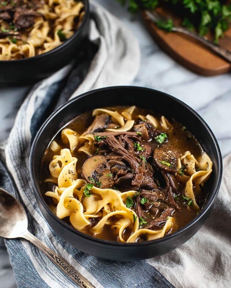 Beef Stroganoff with Chuck Roast and Egg Noodles Recipe