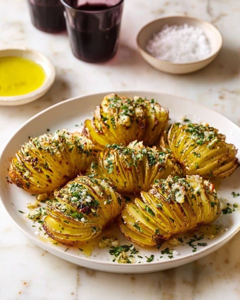 Hasselback Potatoes with Garlic Butter, Herbs, and Crispy Edges Recipe