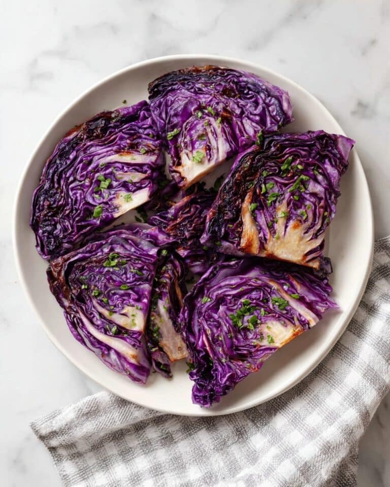 Roasted Red Cabbage with Balsamic, Honey, and Mustard Recipe