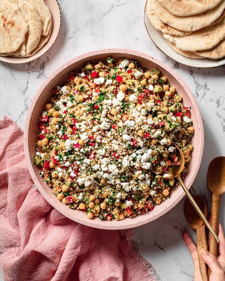 Moroccan Chickpea Salad with Quinoa, Pistachios, and Feta Recipe