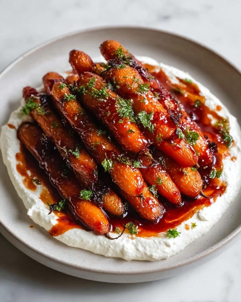 Harissa Roasted Carrots with Whipped Feta Recipe
