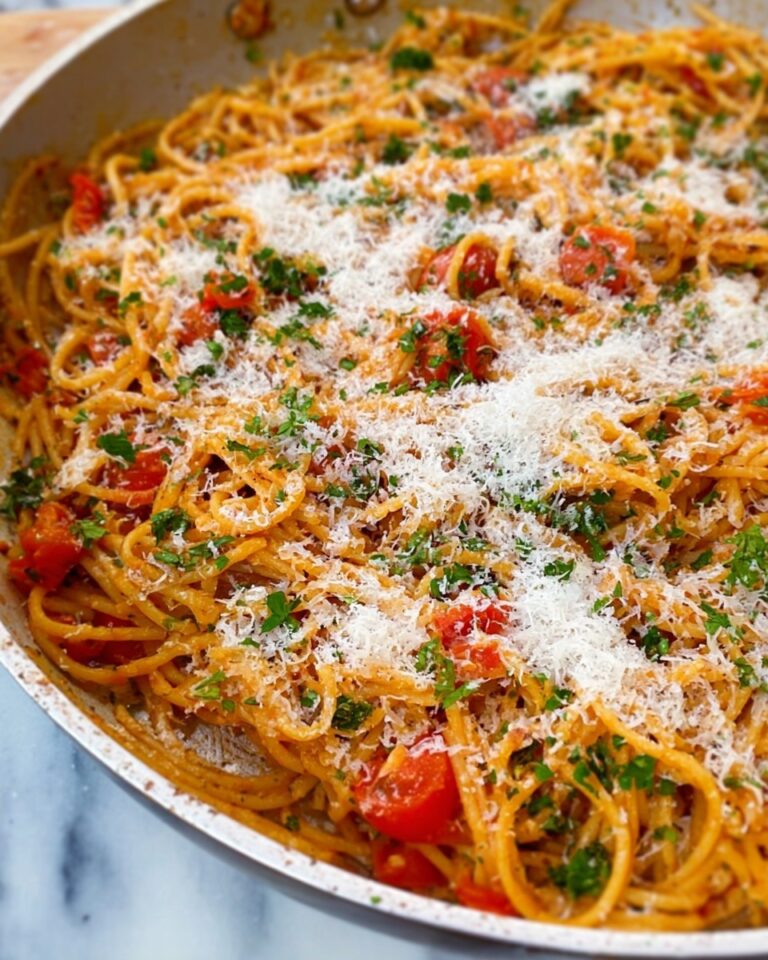Roasted Veggie Pasta with Garlic Tomato Sauce Recipe