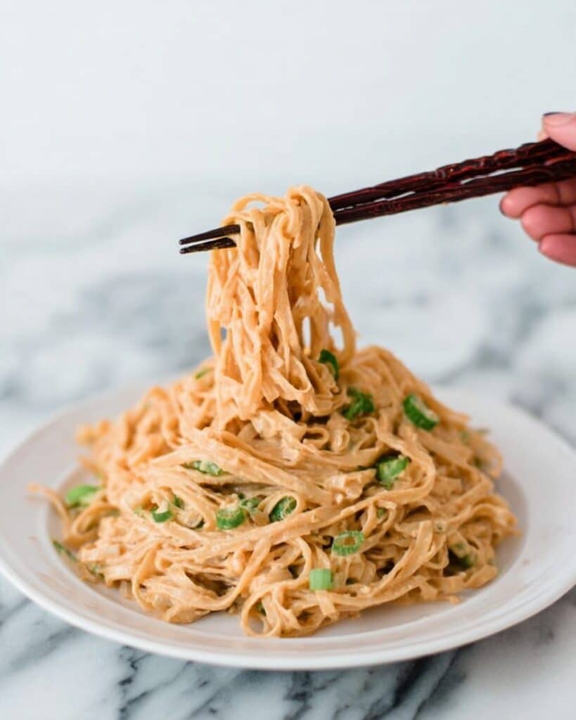 Creamy Peanut Butter Noodles Recipe