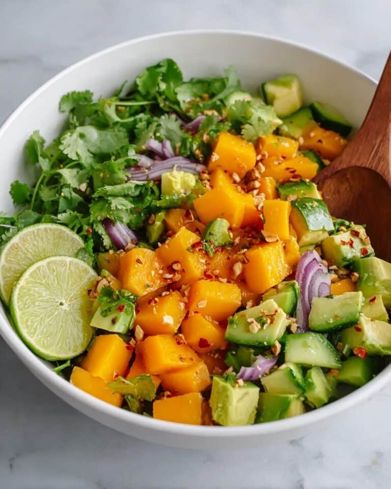 Mango Salad with Sweet Chilli Lime Dressing Recipe