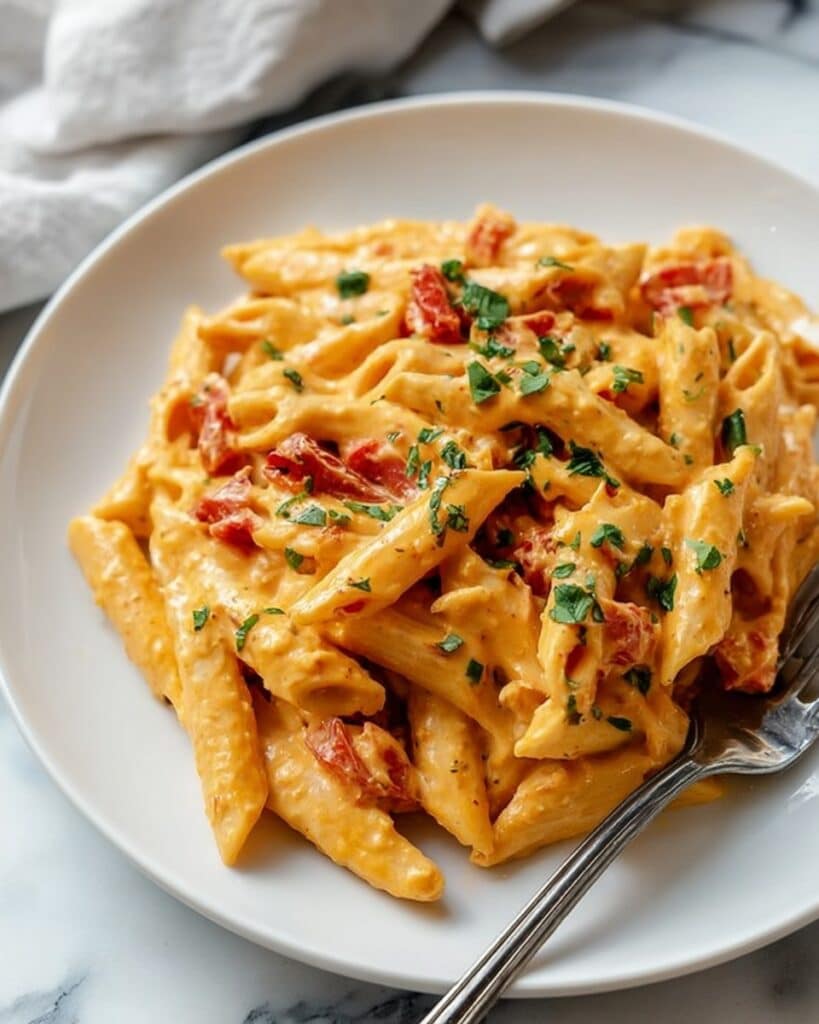 Buffalo Chicken Pasta with Cream Cheese and Cheddar Recipe