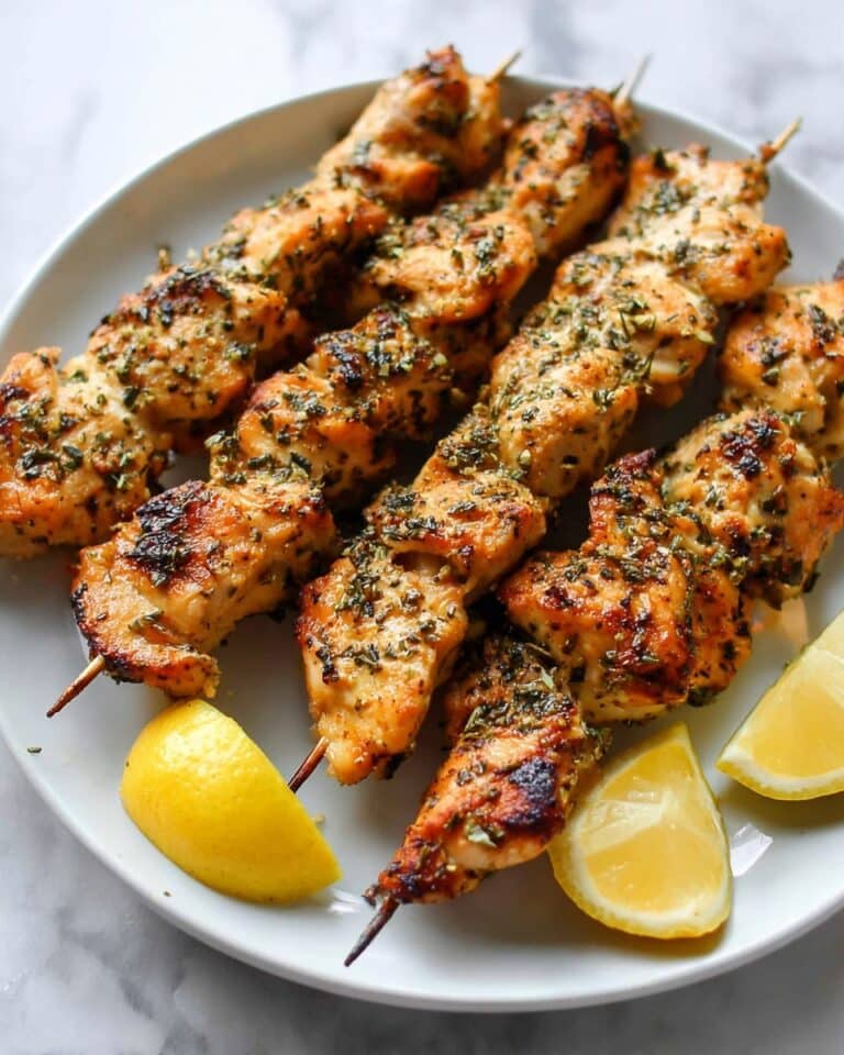 Garlic Parmesan Chicken Skewers Recipe