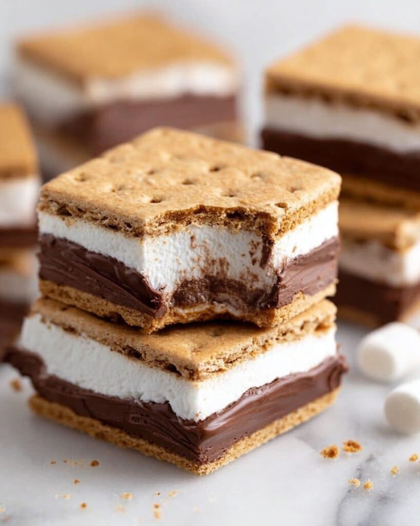 Frozen S’mores Cheesecake Bars Recipe