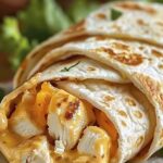 Cheesy Garlic Chicken Wraps Recipe