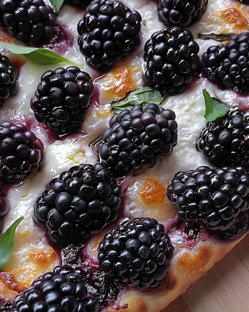 Blackberry Basil Ricotta Pizza