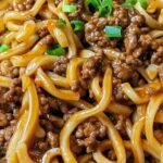 Mongolian Ground Beef Noodles