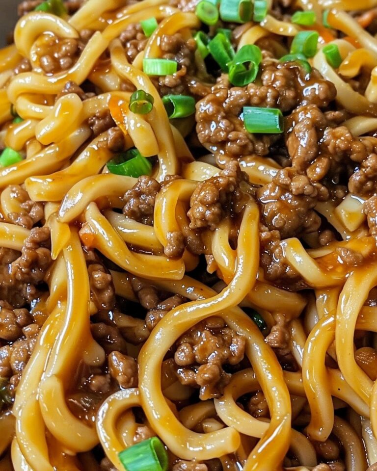 Mongolian Ground Beef Noodles