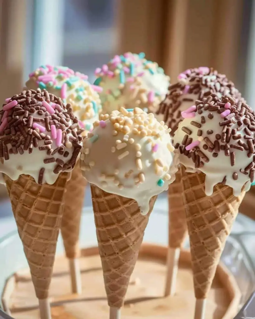 Ice Cream Cone Cake Pops