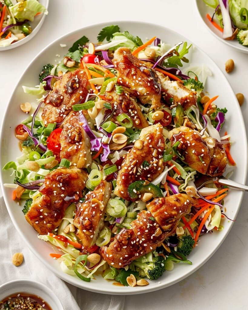Sesame Chicken Cabbage Crunch Salad