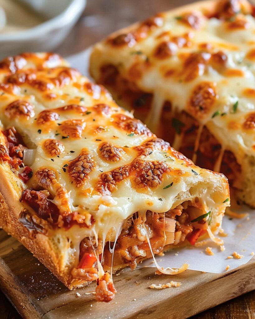 Cheesy Garbage Bread Delight