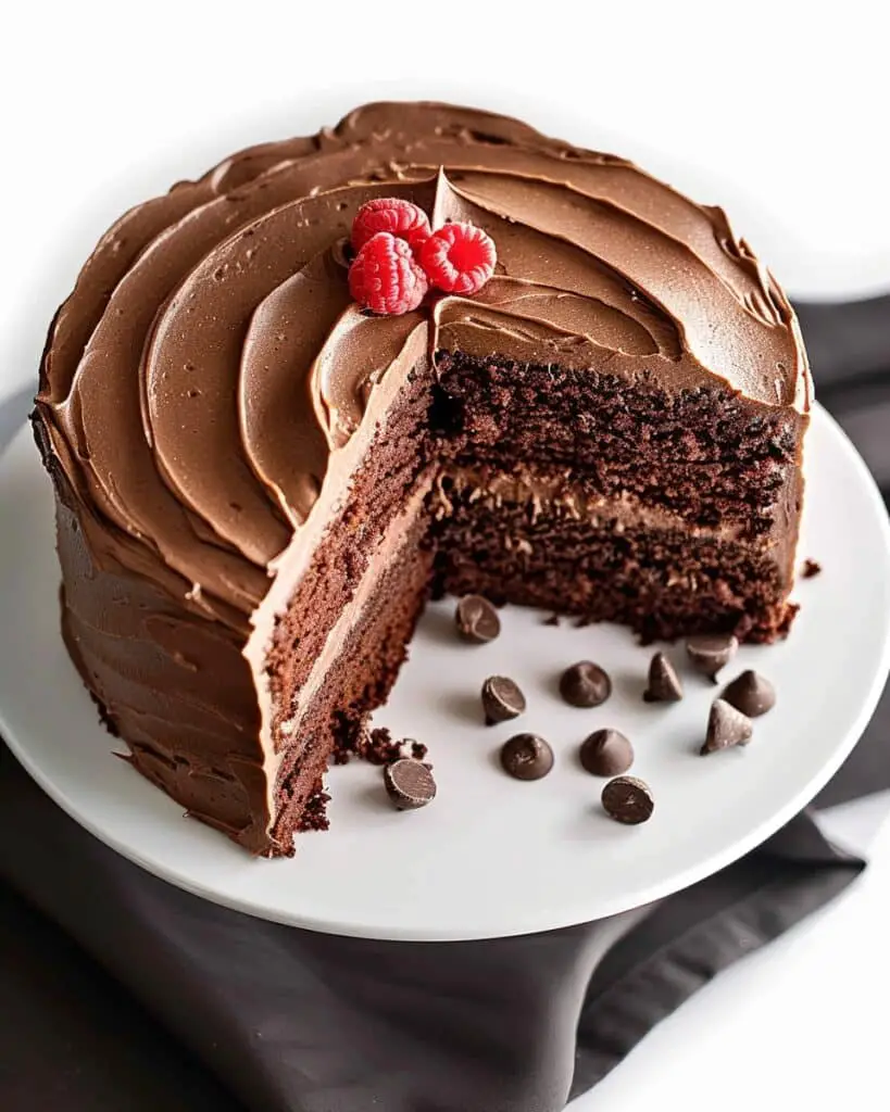 Devil’s Food Chocolate Cake with Chocolate Buttercream Frosting