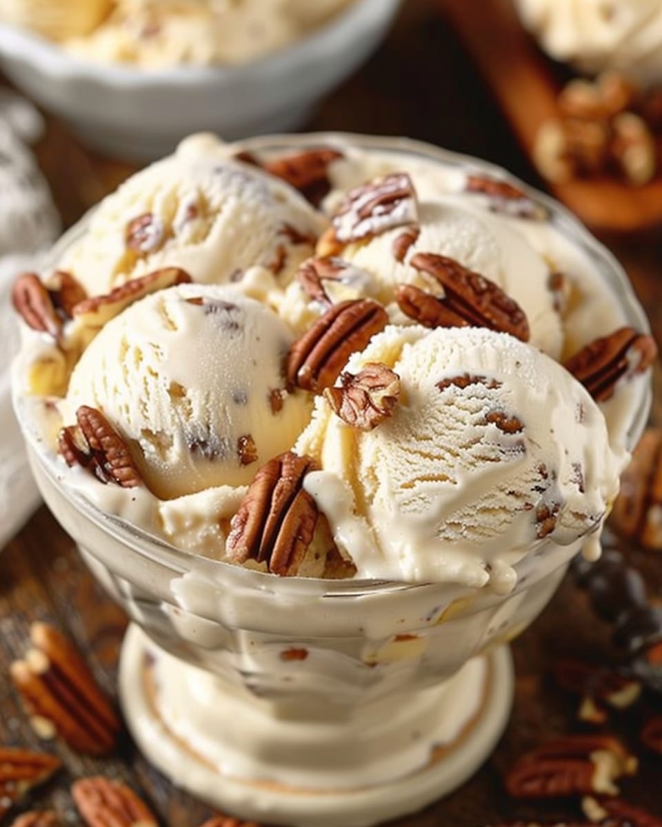 Homemade Butter Pecan Ice Cream Recipe
