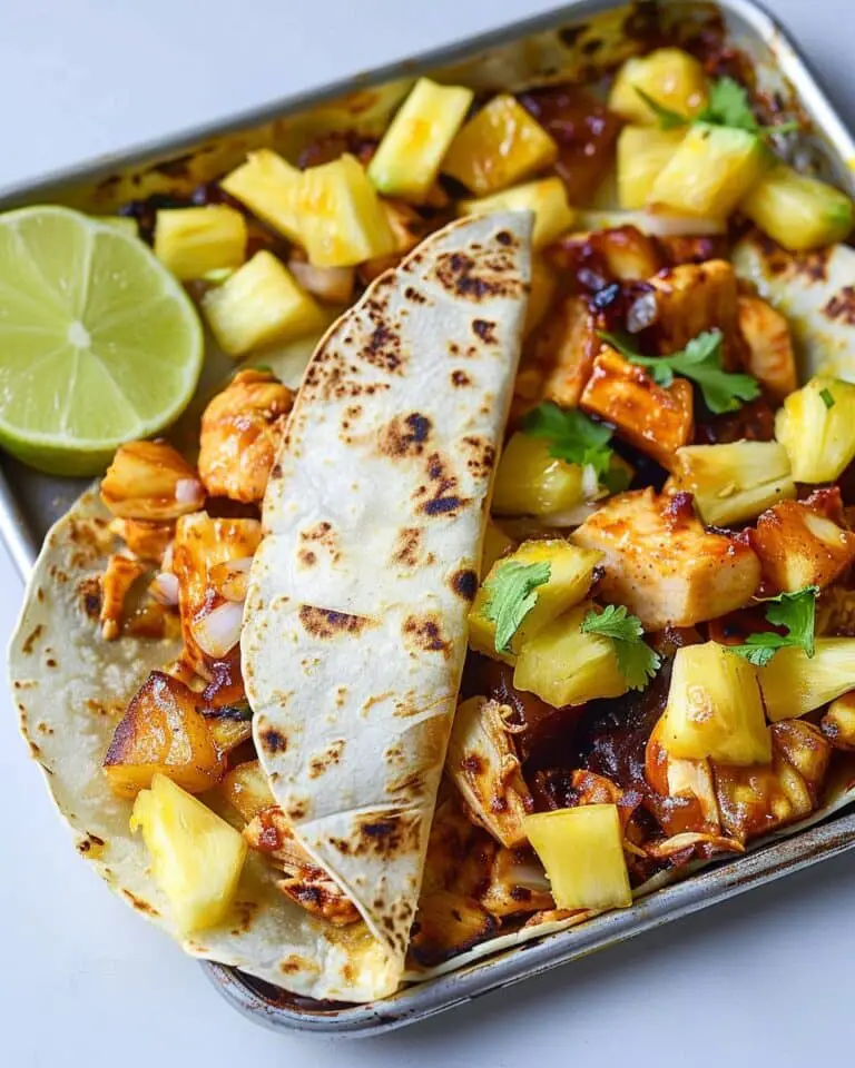 One Pan Chicken and Pineapple Tacos
