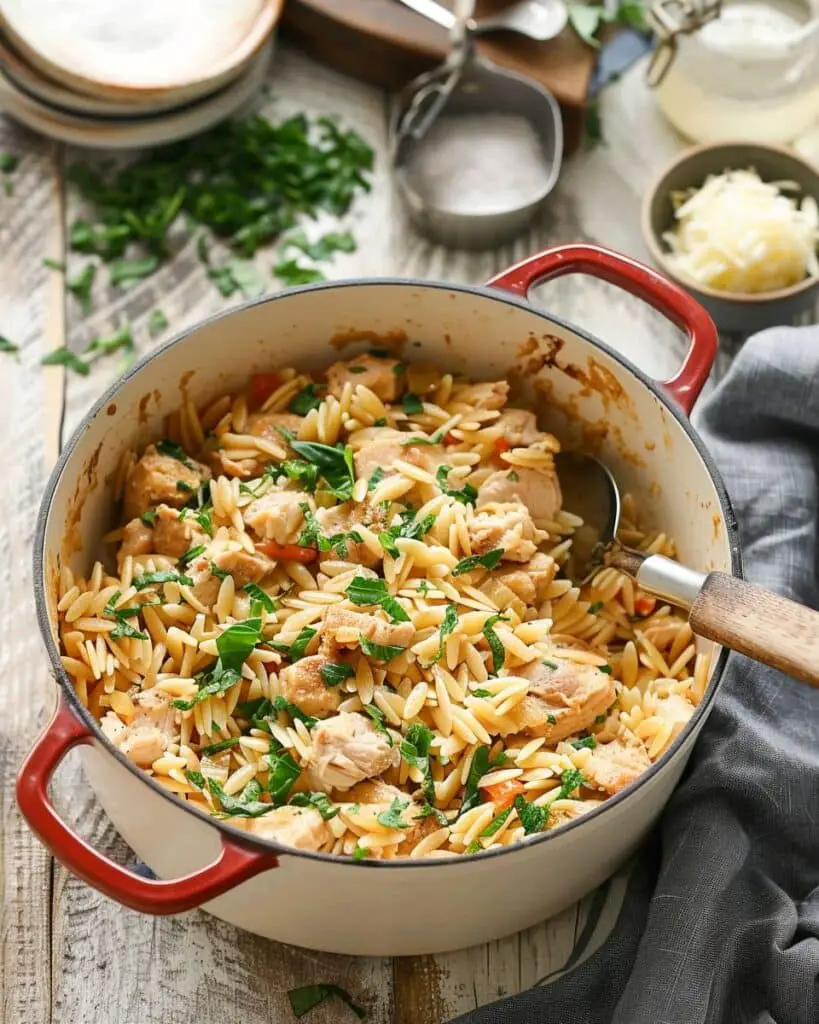 One Pot Chicken Orzo