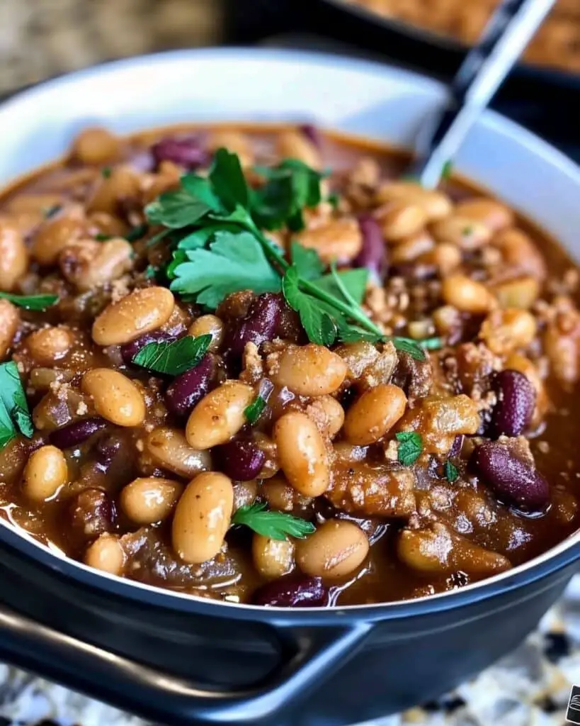 The BEST Slow Cooker Cowboy Beans