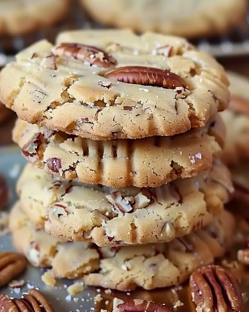 Buttery Pecan Shortbread Cookies
