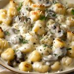 Mushroom Gnocchi with Parmesan Cream Sauce