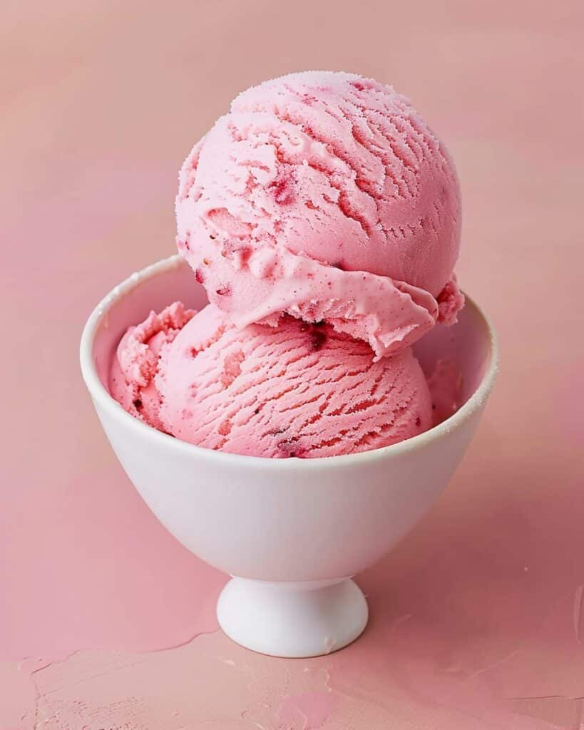 Easy Eggless Strawberry Ice Cream