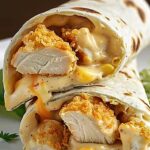 Cheesy Chicken Garlic Wraps