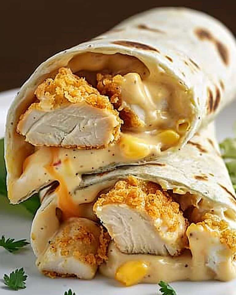 Cheesy Chicken Garlic Wraps