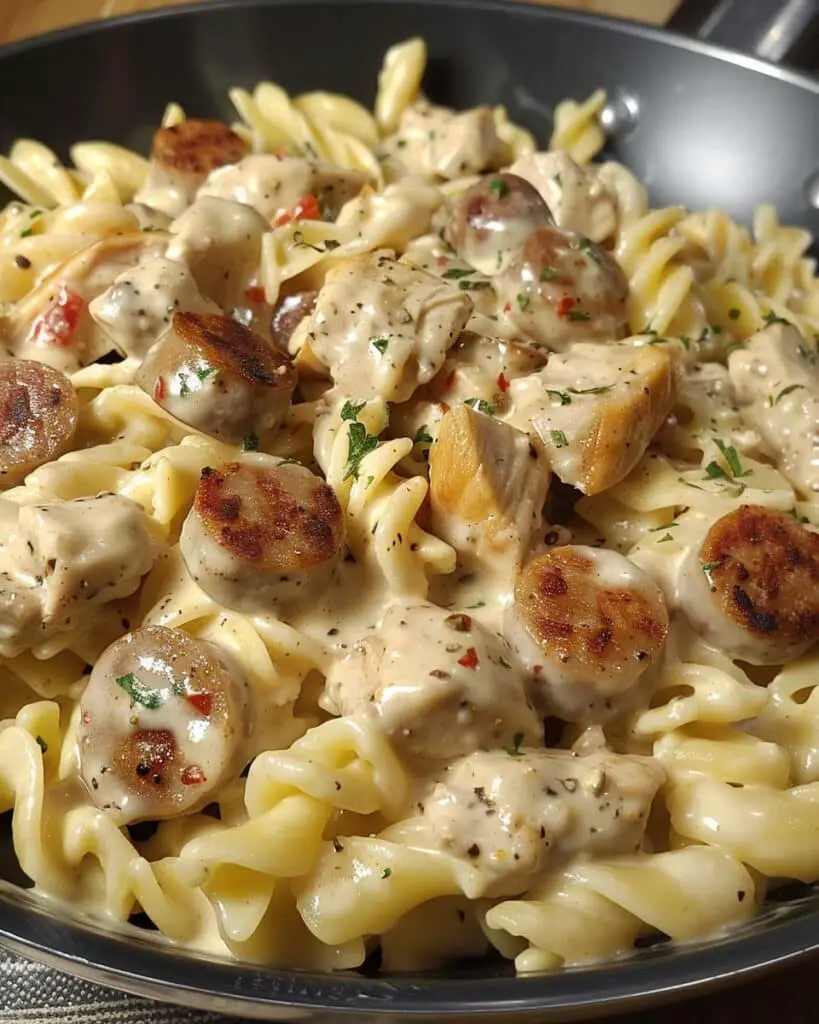 Creamy Pepper Jack Chicken & Sausage Pasta