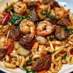 Steak & Shrimp Stir-Fried Noodles