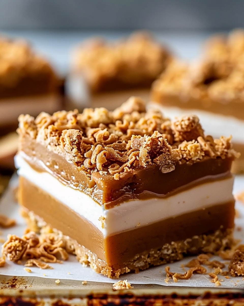 5-Ingredient Biscoff Pie Bars – A No-Bake Bliss for Cookie Butter Lovers