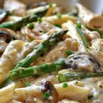 Creamy Mushroom and Asparagus Chicken Penne – Creamy, Garlicky, and Packed with Flavor