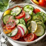 Cucumber Tomato Salad with Lemon Poppy Seed Dressing