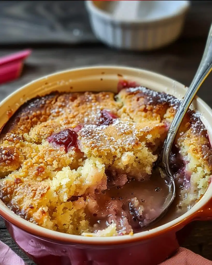 Baked Sticky Rhubarb Pudding