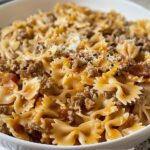 Creamy Velveeta Beef & Bowtie Pasta