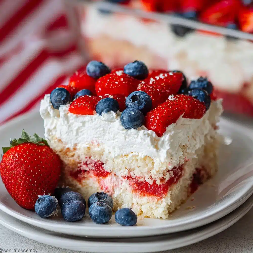 Flag Cake with Cream Cheese Topping Recipe 5 Flag Cake with Cream Cheese Topping Recipe - Recipe Image