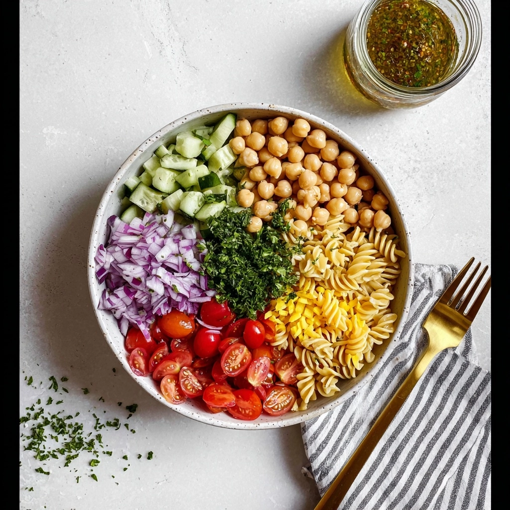 Mediterranean Chickpea Pasta Salad Recipe 5 Mediterranean Chickpea Pasta Salad Recipe - Recipe Image