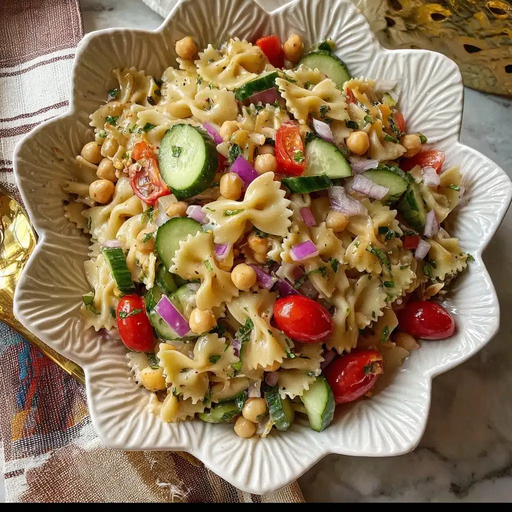Healthy Chickpea and Vegetable Pasta Salad Recipe 5 Healthy Chickpea and Vegetable Pasta Salad Recipe - Recipe Image
