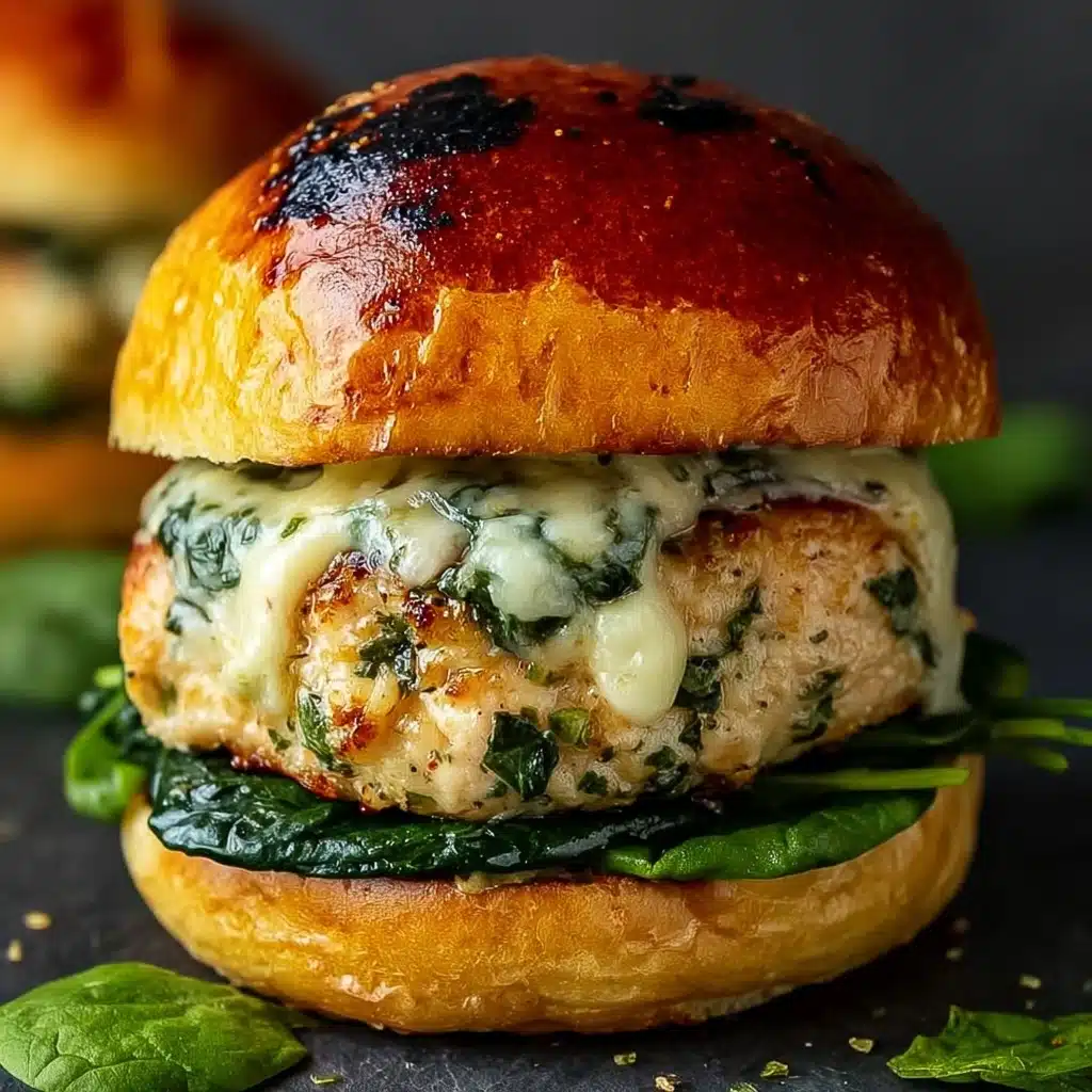 White Cheddar Spinach Chicken Burgers Recipe 4 White Cheddar Spinach Chicken Burgers Recipe - Recipe Image