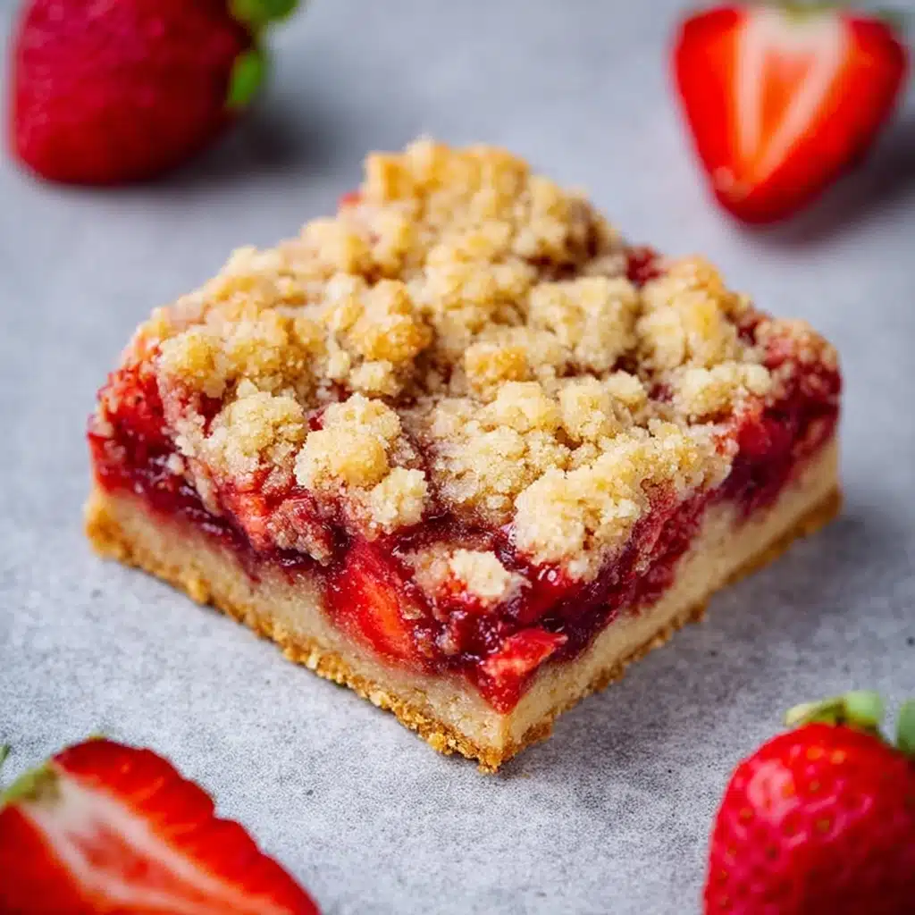 Strawberry Oatmeal Crumble Bars Recipe 4 Strawberry Oatmeal Crumble Bars Recipe - Recipe Image