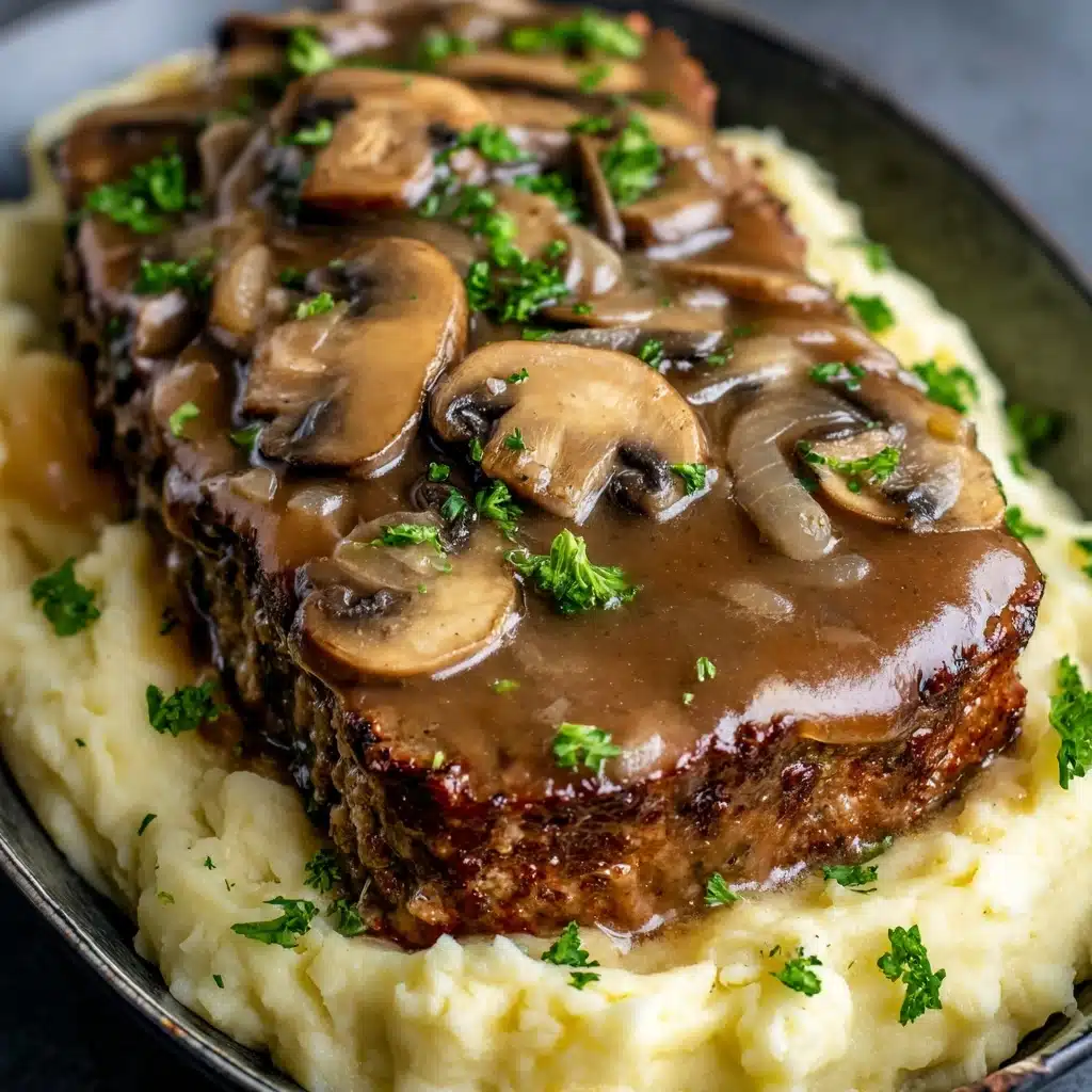Salisbury Steak Meatloaf with Mushroom Gravy 5 Salisbury Steak Meatloaf with Mushroom Gravy - Recipe Image
