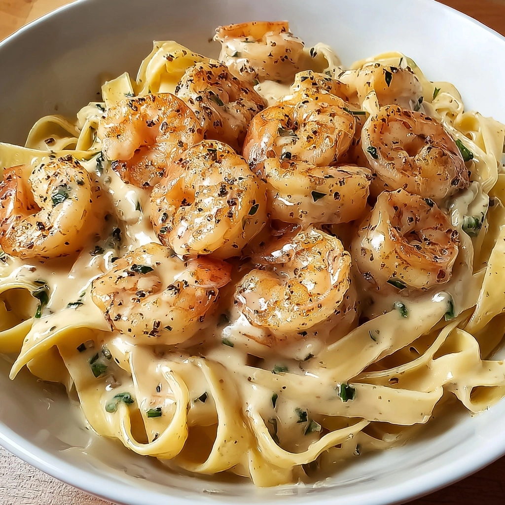 CREAMY SHRIMP FETTUCCINE PASTA WITH HOMEMADE ALFREDO SAUCE Recipe 4 CREAMY SHRIMP FETTUCCINE PASTA WITH HOMEMADE ALFREDO SAUCE Recipe - Recipe Image