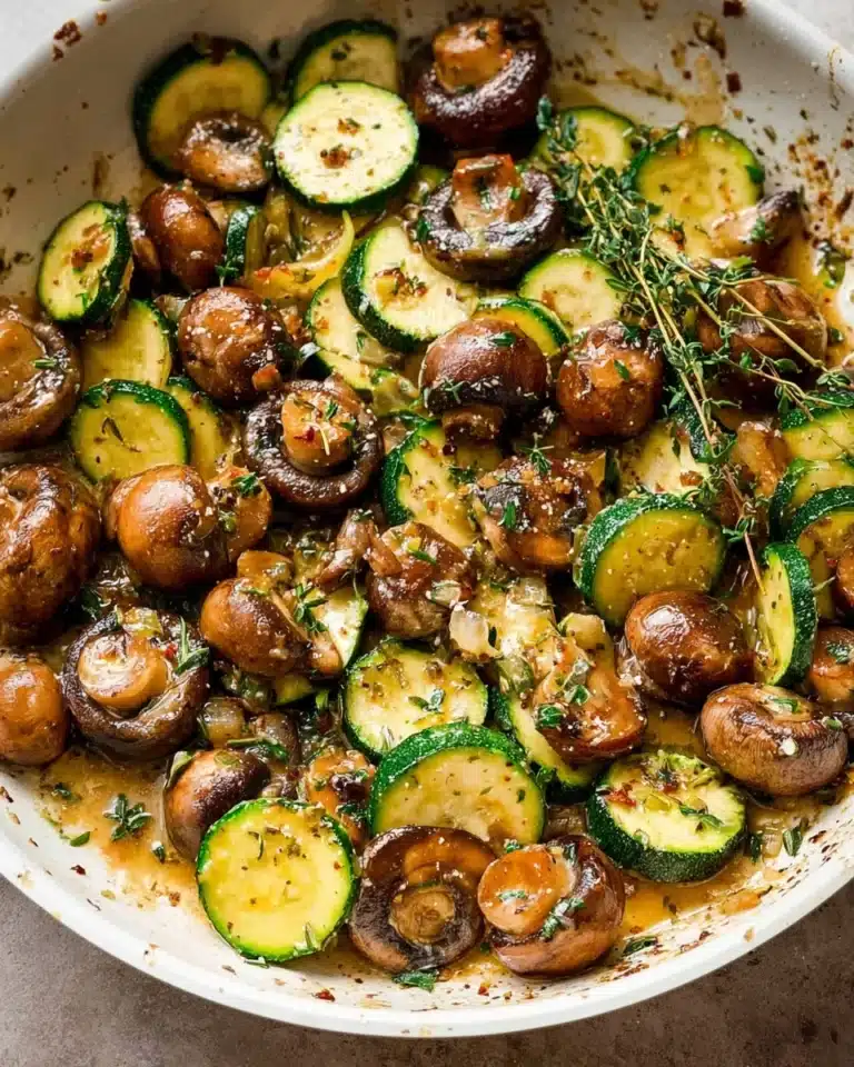 Skillet Zucchini and Mushrooms Recipe