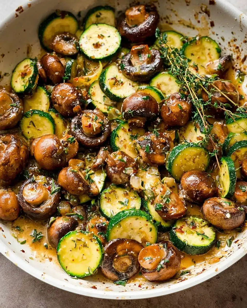 Skillet Zucchini and Mushrooms Recipe