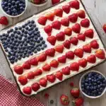 Flag Cake with Cream Cheese Topping Recipe