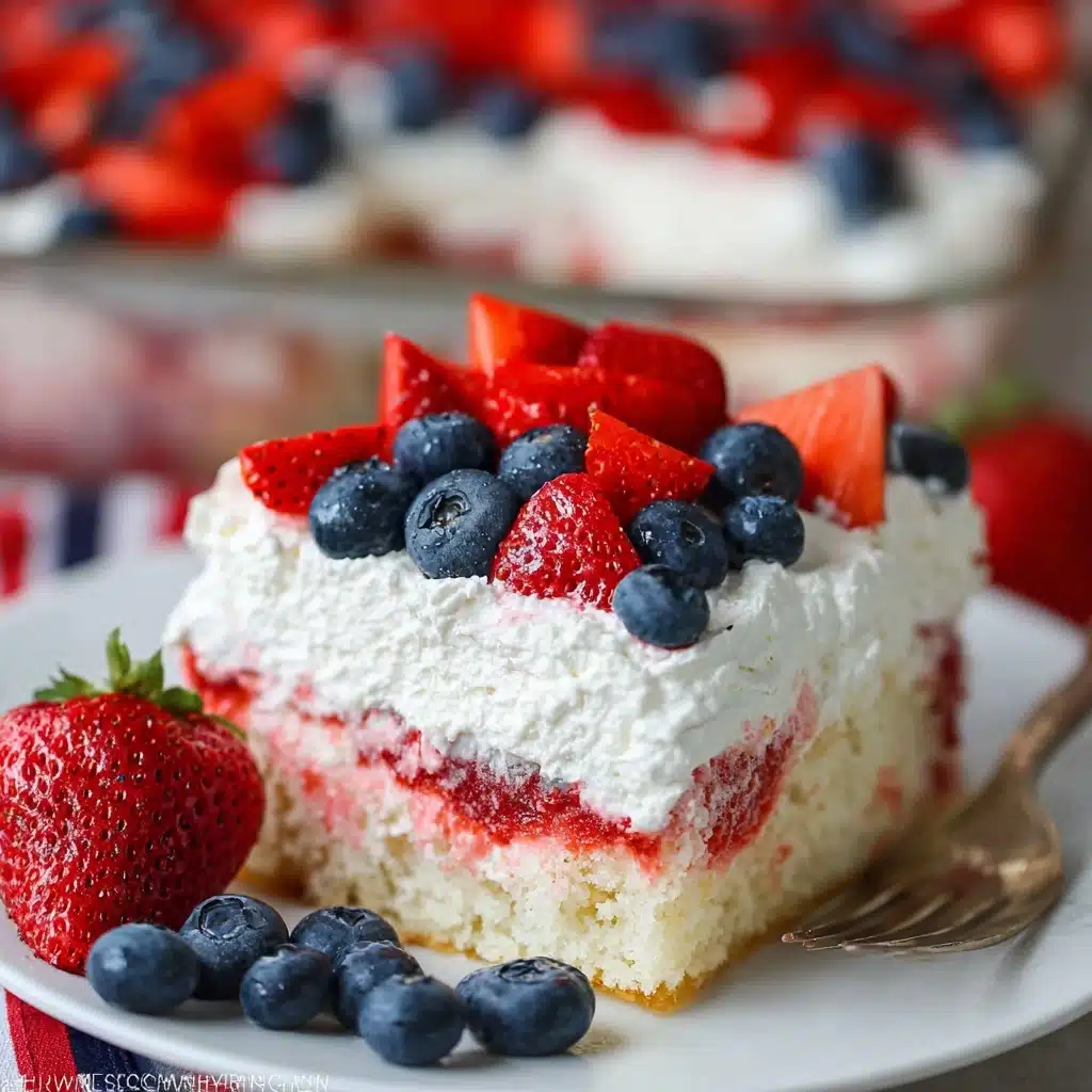 Flag Cake with Cream Cheese Topping Recipe 4 Flag Cake with Cream Cheese Topping Recipe - Recipe Image