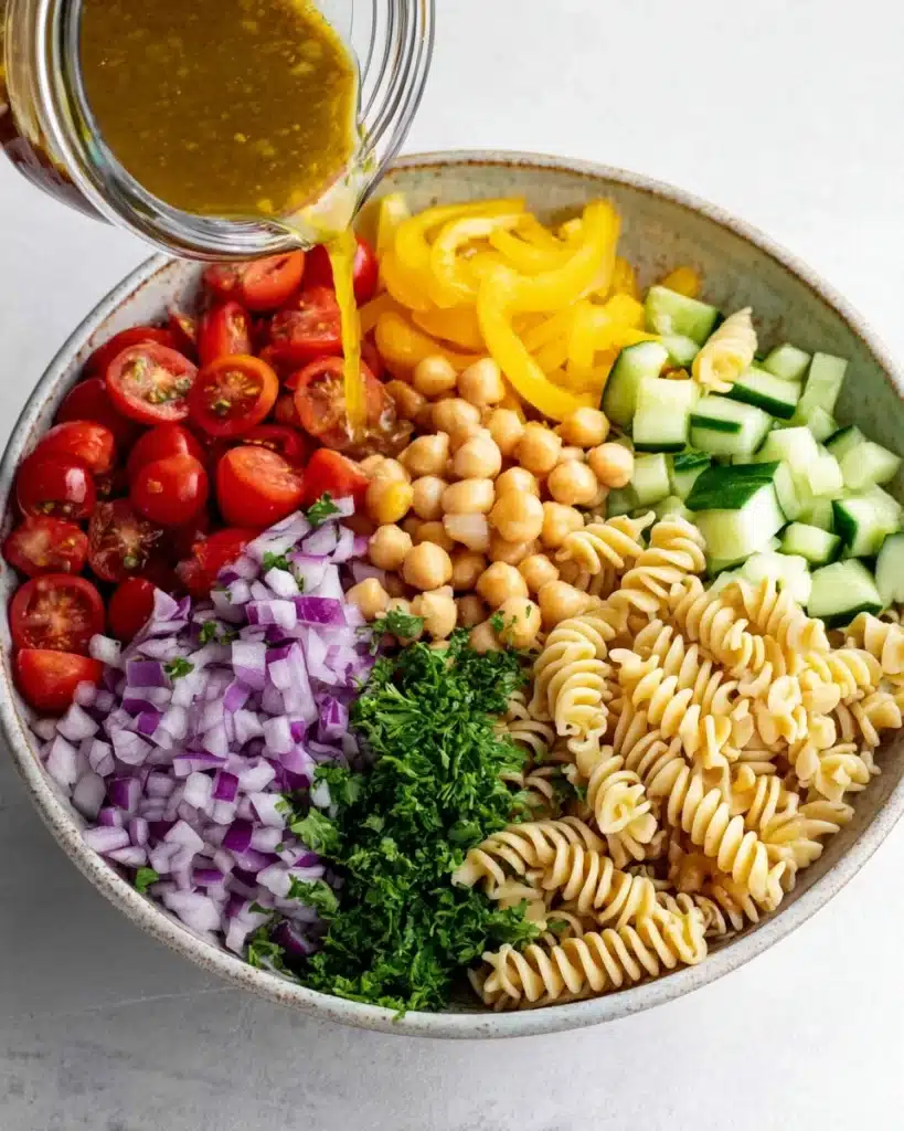 Mediterranean Chickpea Pasta Salad Recipe