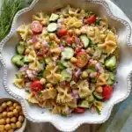 Healthy Chickpea and Vegetable Pasta Salad Recipe