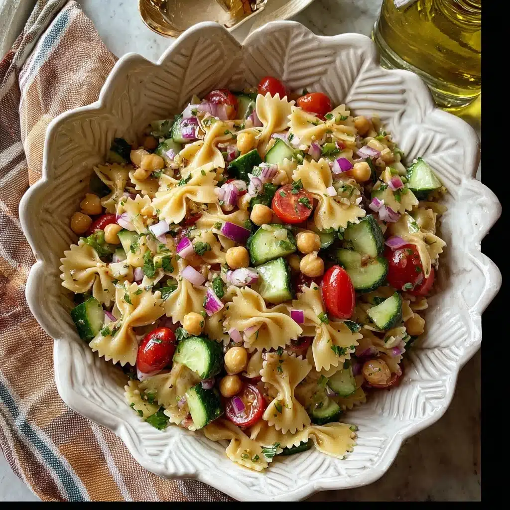 Healthy Chickpea and Vegetable Pasta Salad Recipe 4 Healthy Chickpea and Vegetable Pasta Salad Recipe - Recipe Image