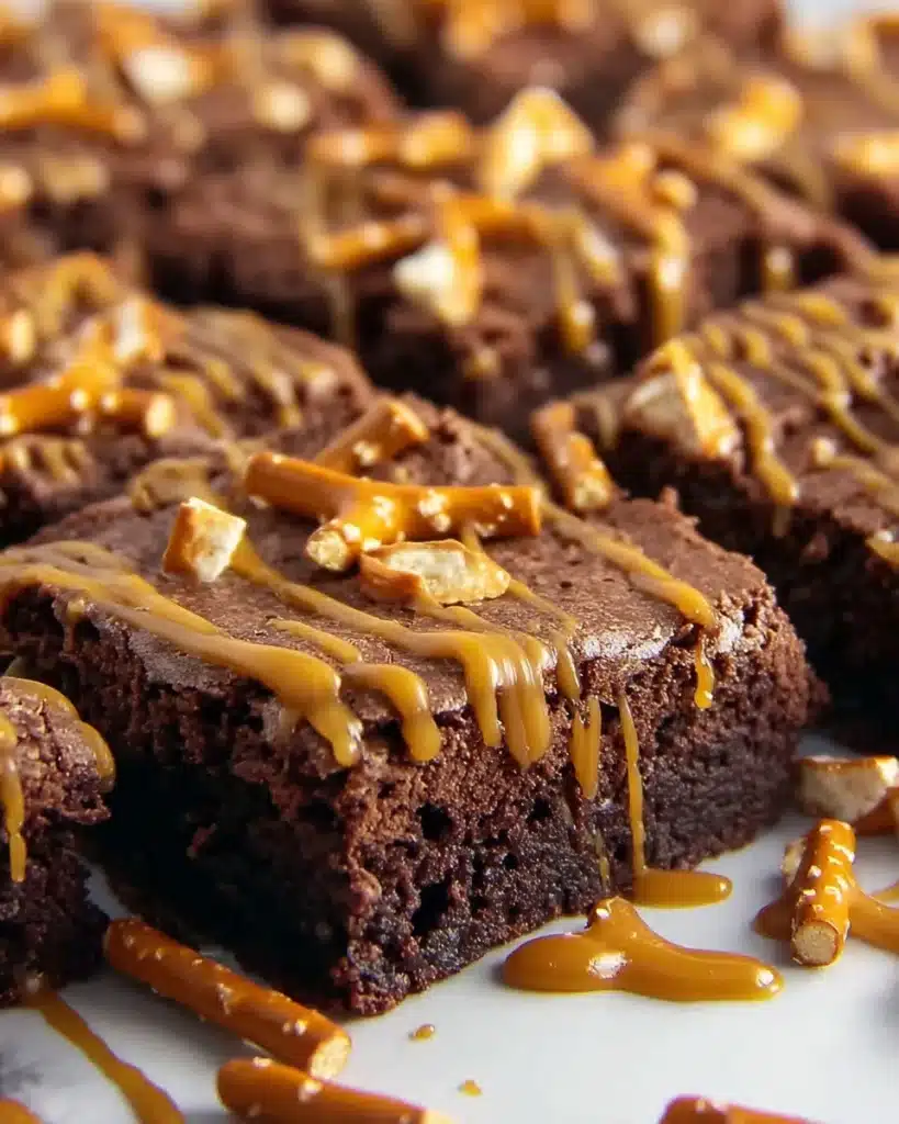 Caramel Pretzel Brownies Recipe